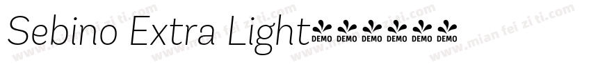 Sebino Extra Light字体转换
